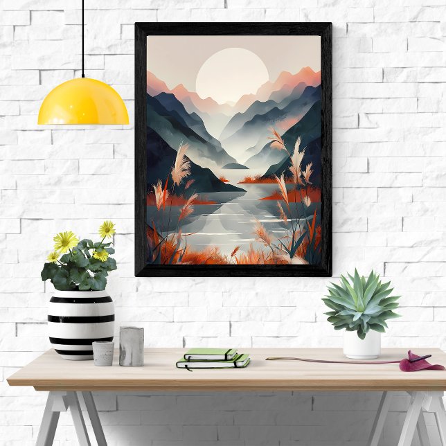Póster Serene Mountain Lake Sunset (Subido por el creador)