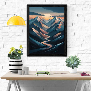 Póster Serene Mountain Sunset