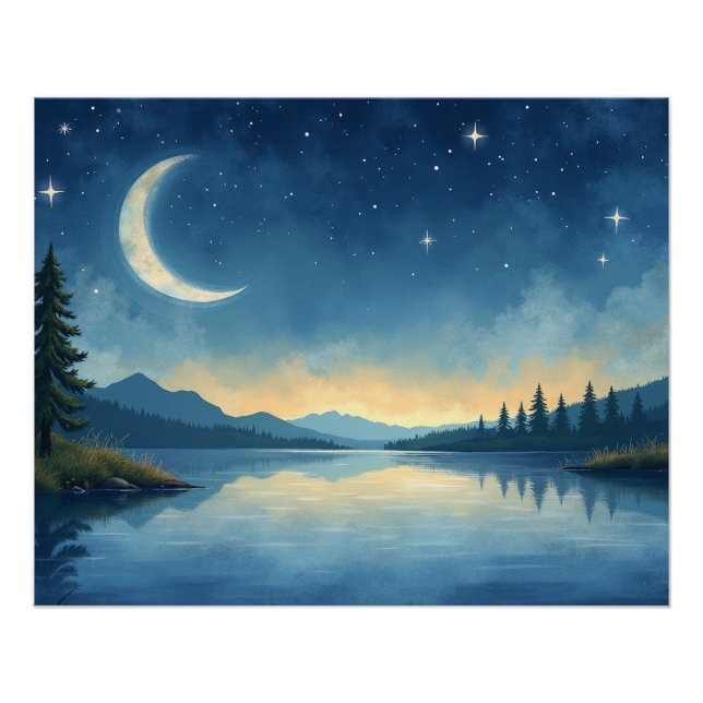 Póster Serene Nightscape (Anverso)