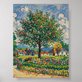 Póster Serene Park Scene in Early Spring, amantes de la n