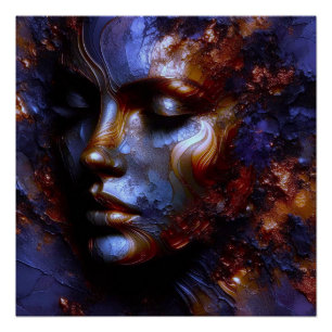 Póster Serene Reverie - Arte Grabado en relieve