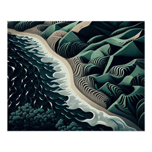 Póster Serene Shores (Anverso)