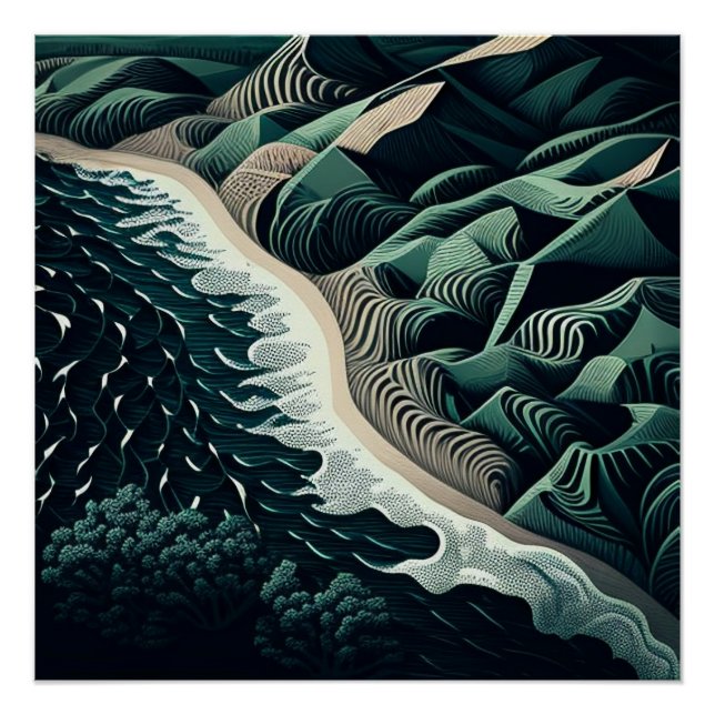Póster Serene Shores (Anverso)