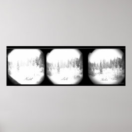 Póster Serene Sierra Snowstorm