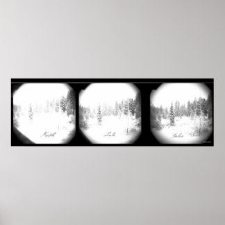 Póster Serene Sierra Snowstorm