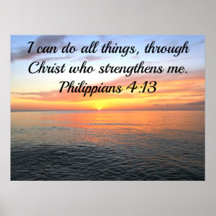 PÓSTER SERENE SUNRISE PHILIPPIANS 4:13