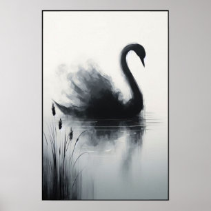 Póster Serene Swan In Still Waters