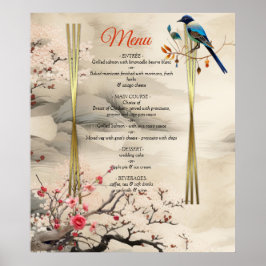 Póster Serene Tranquilidad Tema japonés Ikebana