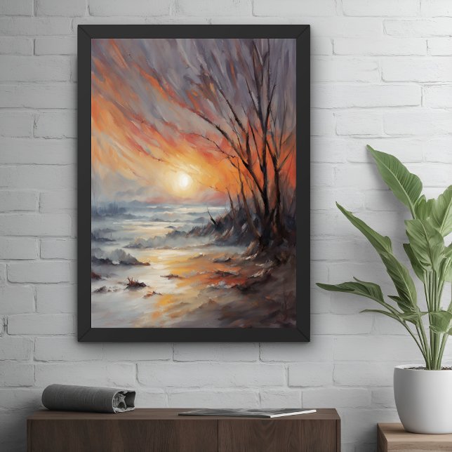 Póster Serene Winter Sunset - Arte paisajístico natural (Subido por el creador)