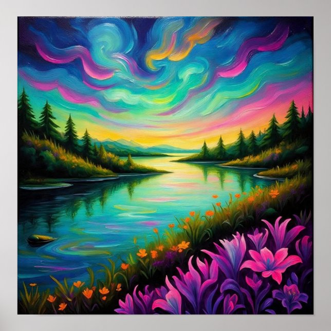 Póster SereneRiverReflections (Frente)