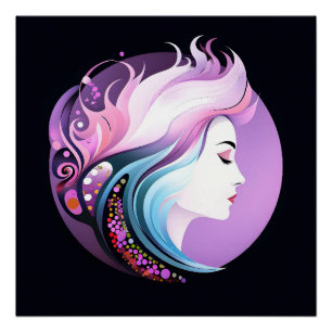Póster "Serenidad con Estilo" Belleza Femenina    