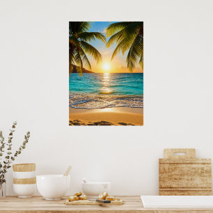 Póster Serenidad de Atardecer Tropical