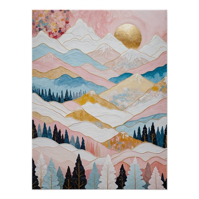 Póster Serenidad de montaña (Anverso)