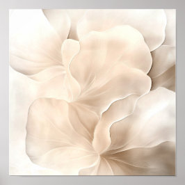 Póster Serenidad de Pétalos en Capas – Abstracto Elegante