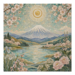 Póster Serenidad de primavera en mosaico