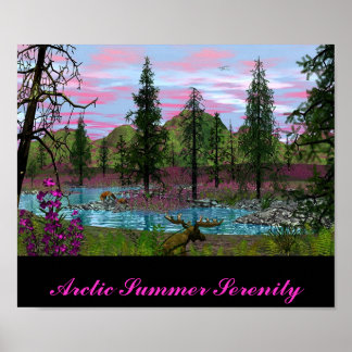 Póster Serenidad de verano en el Ártico