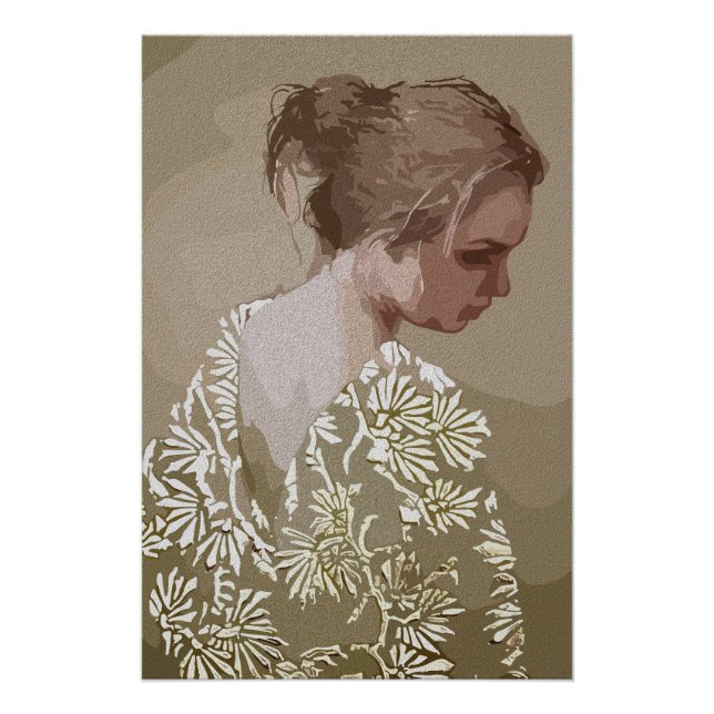 Póster Serenidad Dorada – Un Retrato de Reflexión (Anverso)
