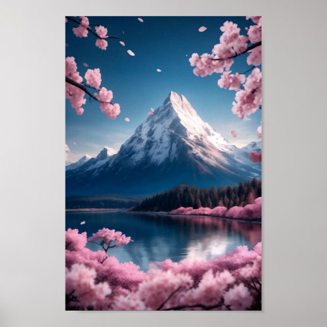 Póster Serenidad Dreamlike y Fantasía Springtime (Frente)