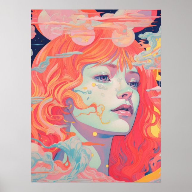 Póster Serenidad: Elegancia vibrante (Frente)