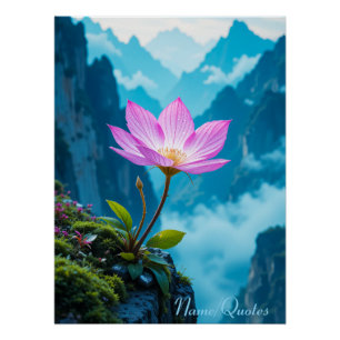 Póster Serenidad en Flor – Loto sobre la Niebla