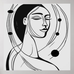 Póster Serenidad en líneas: Minimalismo contemporáneo