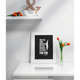 Póster Serenidad Fiel: Inspirador 1 Pedro 5:7