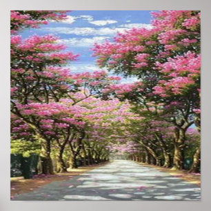 Póster Serenidad Floreciente: Un Tapiz Floral (Matte Prin