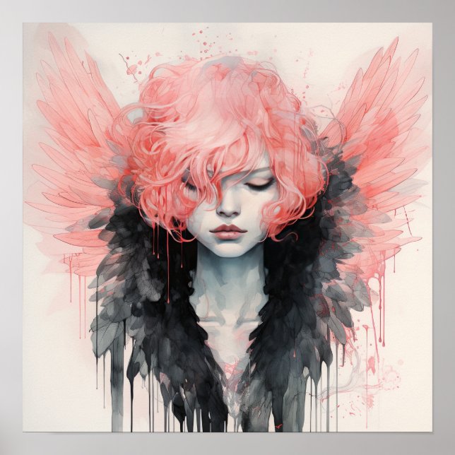 Póster Serenidad Guardian: Poster Angel, un elegante Chic (Frente)