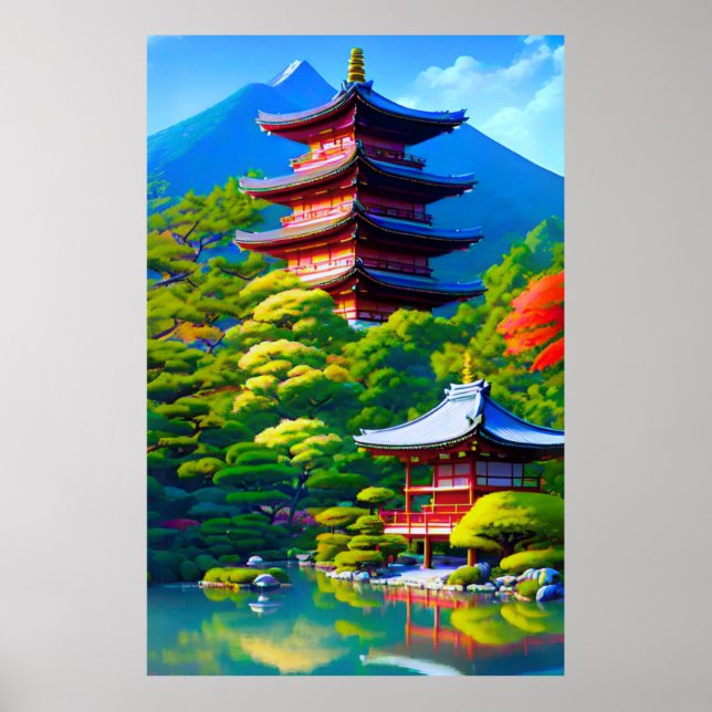 Póster Serenidad Shinto: El Alma del Jardín (Frente)