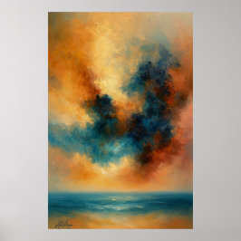 Póster Serenidad Tempestuosa Abstracta