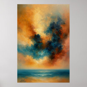 Póster Serenidad Tempestuosa Abstracta