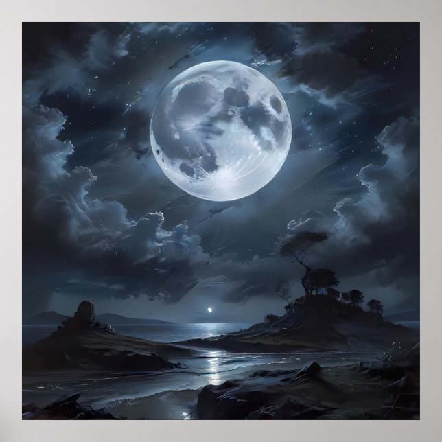 Póster Serenidad total de la luna (Frente)