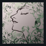 Póster Serenity Art Deco Print<br><div class="desc">Las hojas Art Decó de color Art Deco y los tonos malva silenciosos le dan a esta impresión clásica una sensación de paz y serenidad.</div>