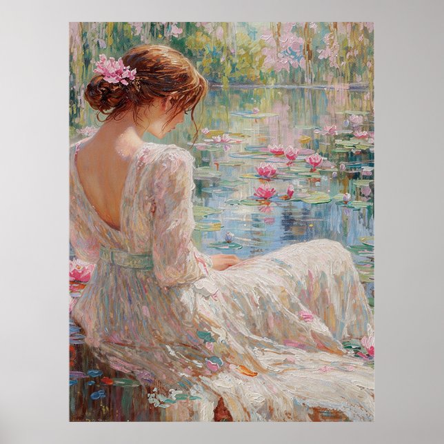 Póster Serenity by the Water Lilies (Frente)