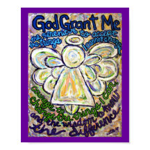 Serenity Prayer Angel Painting Art Poster (pequeño