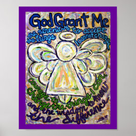 Póster Serenity Prayer Angel Painting Art Poster (pequeño