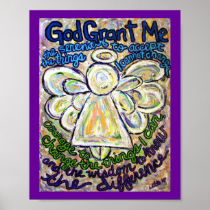 Póster Serenity Prayer Angel Painting Art Poster (pequeño