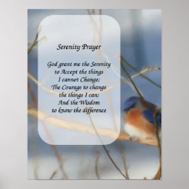 Póster Serenity Prayer Bluebird Inspirador
