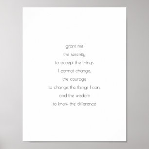 Póster Serenity Prayer, HP neutral, God not mentioned