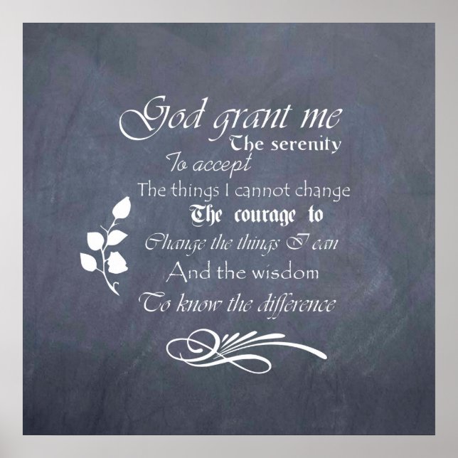 Póster Serenity Prayer poster foto - retro (Frente)