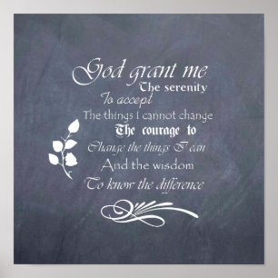 Póster Serenity Prayer poster foto - retro
