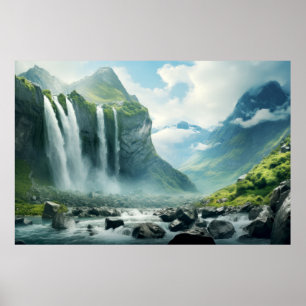 Póster Sereno de Mediación del Paisaje de las Cataratas