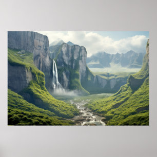 Póster Sereno de Mediación del Paisaje de las Cataratas