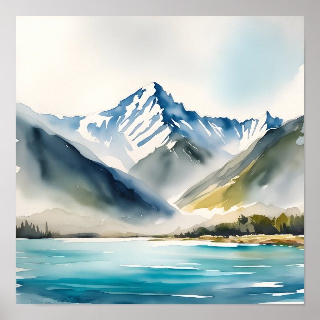 Póster Sereno lago de montaña  (Frente)