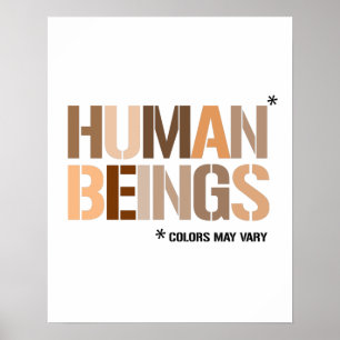 Póster SERES HUMANOS: Los Colores Pueden Varyar