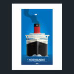 Póster SERIE CLASSIC LINER - SS Normandie<br><div class="desc">No hay más símbolo de la elegancia y el diseño del arte francés que el SS Normandie. Una de las mayores y más rápidas de su época, Normandie era una moderna maravilla de la ingeniería. Su diseño ha impactado el diseño y la arquitectura de los barcos hasta hoy. Esta pieza...</div>