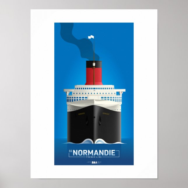 Póster SERIE CLASSIC LINER - SS Normandie (Frente)