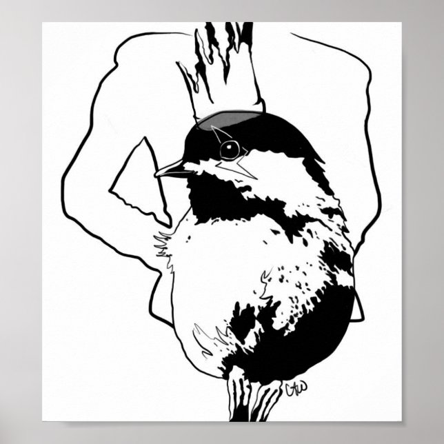 Póster serie de aves gaga 1 (Frente)