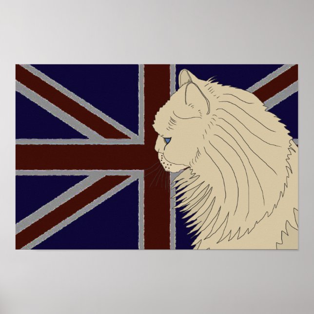 Póster Serie de Britannia: Kenzo, el gato persa (Frente)