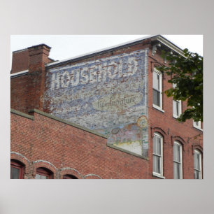 Póster serie de tejados de Lowell Massachusetts